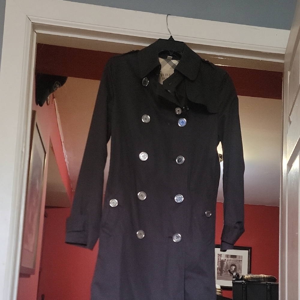 Burberry Black Double-Breasted Trench Coat
